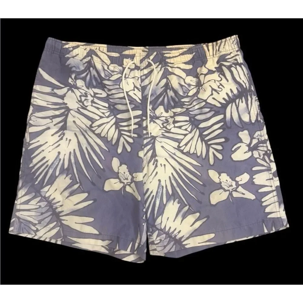 Polo Sport Men’s Swim Trunks Large Drawstring Liner Tropical Print Beach